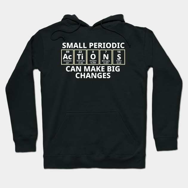 Small Periodic Actions Can Make Big Changes Hoodie by Texevod